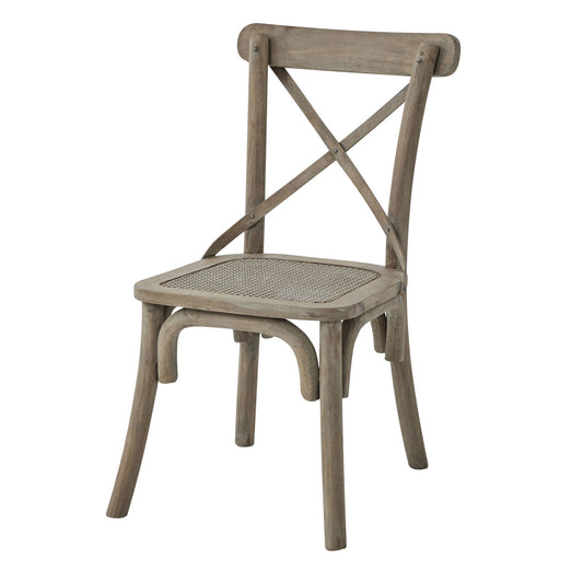 Copgrove Collection Cross Back Chair With Rush Seat