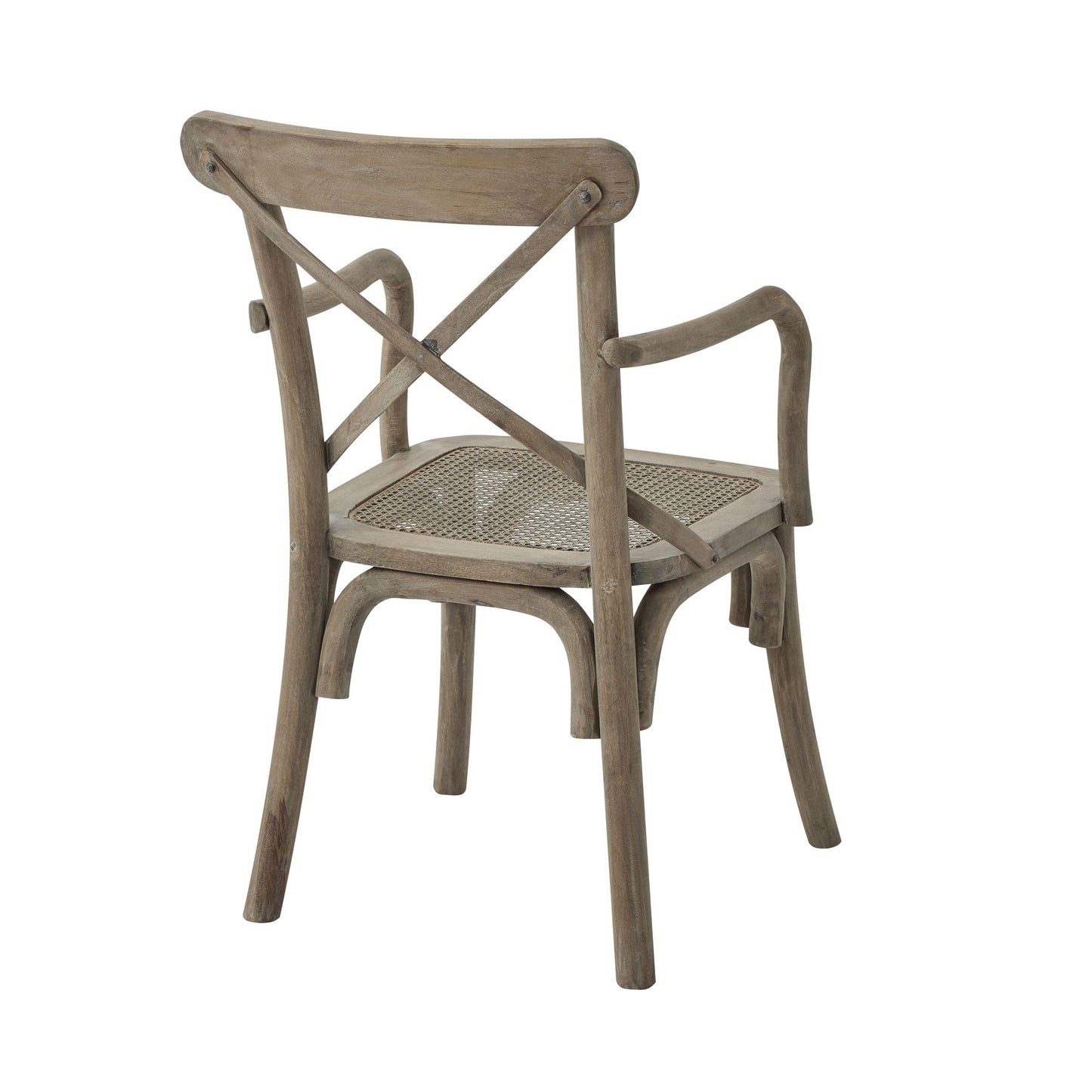 Copgrove Collection Cross Back Carver Chair With Rush Seat