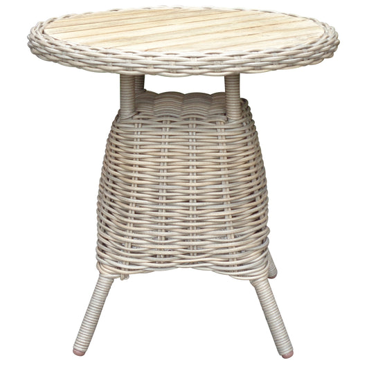 Amalfi Collection Outdoor Bistro Table With Wood Top